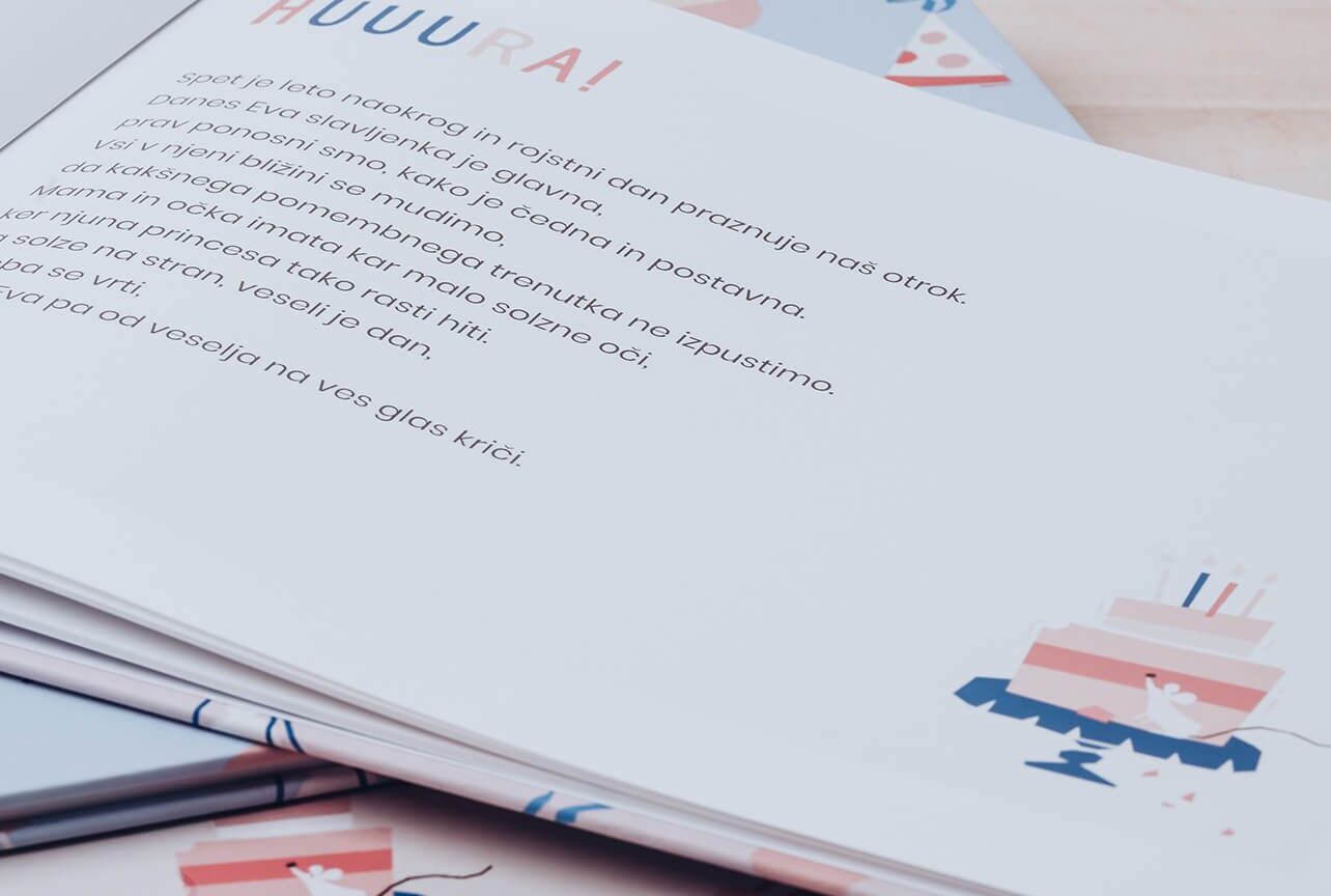 Darilna knjiga - stran s posvetilom